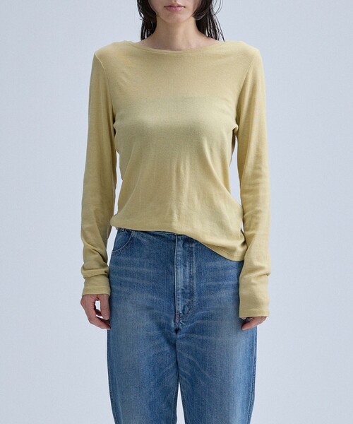 MAAI(マアイ)の「Sheer Longsleeve T-shirt(Tシャツ/カットソー・レディース・オフホワイト/ライトブラウン/イエロー系その他4・MEDIUM/LARGE)」の3枚目の写真