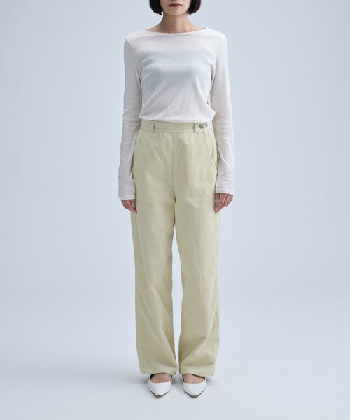 MAAI(マアイ)の「Sheer Longsleeve T-shirt(Tシャツ/カットソー・レディース・オフホワイト/ライトブラウン/イエロー系その他4・MEDIUM/LARGE)」の9枚目の写真
