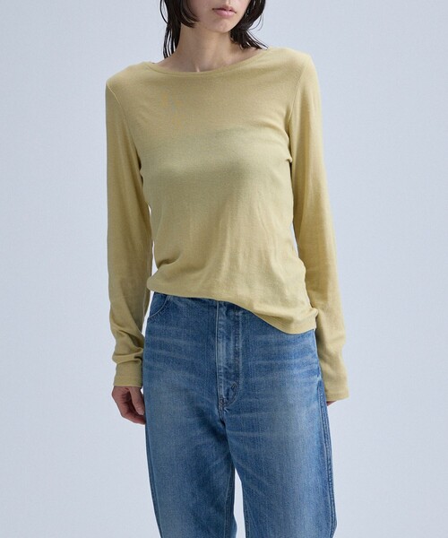 MAAI(マアイ)の「Sheer Longsleeve T-shirt(Tシャツ/カットソー・レディース・オフホワイト/ライトブラウン/イエロー系その他4・MEDIUM/LARGE)」の14枚目の写真