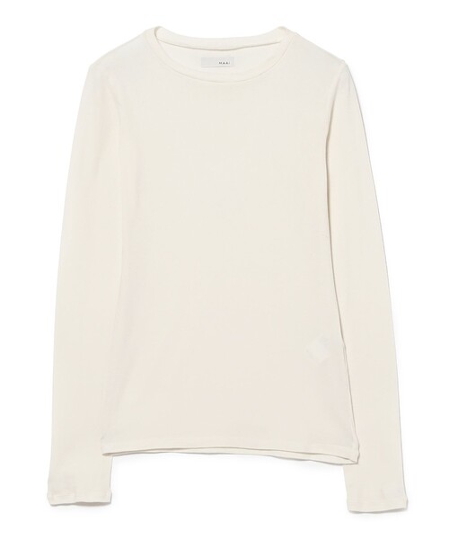MAAI(マアイ)の「Sheer Longsleeve T-shirt(Tシャツ/カットソー・レディース・オフホワイト/ライトブラウン/イエロー系その他4・MEDIUM/LARGE)」の16枚目の写真