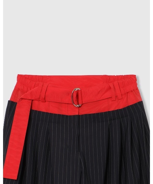 THINGS THAT MATTER(シングス ザット マター)の「LAYERED WAIST TUCK WIDE PANTS / レイヤードウエストタックワイドパンツ(その他パンツ・レディース・ネイビー/グレー・1/2)」の20枚目の写真