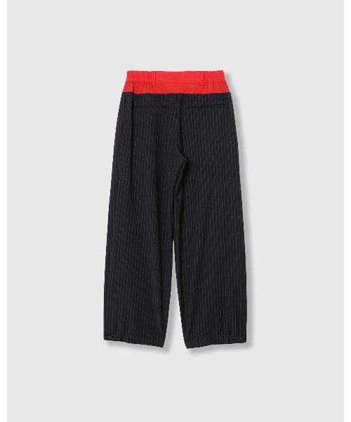 THINGS THAT MATTER(シングス ザット マター)の「LAYERED WAIST TUCK WIDE PANTS / レイヤードウエストタックワイドパンツ(その他パンツ・レディース・ネイビー/グレー・1/2)」の21枚目の写真