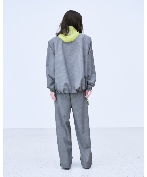 THINGS THAT MATTER(シングス ザット マター)の「LAYERED WAIST TUCK WIDE PANTS / レイヤードウエストタックワイドパンツ(その他パンツ・レディース・ネイビー/グレー・1/2)」の16枚目の写真