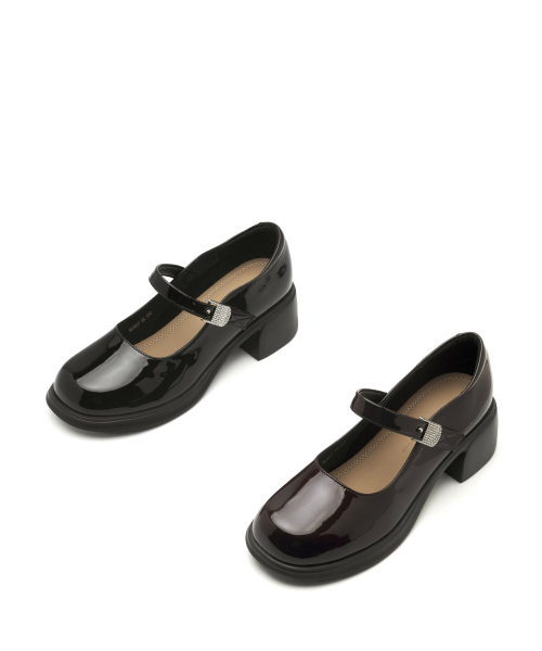 SPUR(シュプール)の「Merlin softly maryJane pumps エナメル パンプス ヒール 5.5cm -WA9017 (2color)(パンプス・レディース・ブラック/ダークパープル・22.5cm/25cm/24.5cm/24cm/23.5cm/23cm)」の13枚目の写真