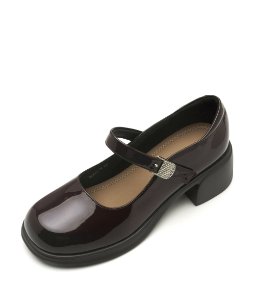 SPUR(シュプール)の「Merlin softly maryJane pumps エナメル パンプス ヒール 5.5cm -WA9017 (2color)(パンプス・レディース・ブラック/ダークパープル・22.5cm/25cm/24.5cm/24cm/23.5cm/23cm)」の12枚目の写真