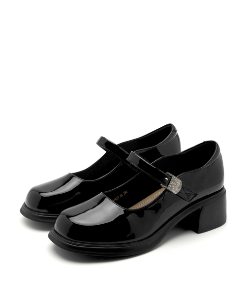 SPUR(シュプール)の「Merlin softly maryJane pumps エナメル パンプス ヒール 5.5cm -WA9017 (2color)(パンプス・レディース・ブラック/ダークパープル・22.5cm/25cm/24.5cm/24cm/23.5cm/23cm)」の6枚目の写真