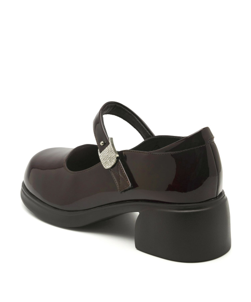 SPUR(シュプール)の「Merlin softly maryJane pumps エナメル パンプス ヒール 5.5cm -WA9017 (2color)(パンプス・レディース・ブラック/ダークパープル・22.5cm/25cm/24.5cm/24cm/23.5cm/23cm)」の4枚目の写真