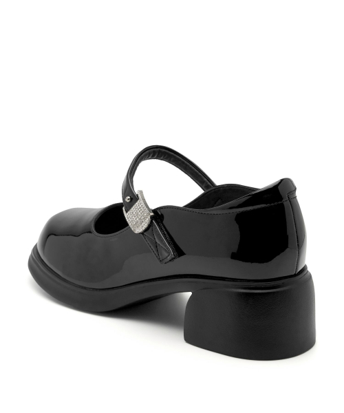 SPUR(シュプール)の「Merlin softly maryJane pumps エナメル パンプス ヒール 5.5cm -WA9017 (2color)(パンプス・レディース・ブラック/ダークパープル・22.5cm/25cm/24.5cm/24cm/23.5cm/23cm)」の3枚目の写真
