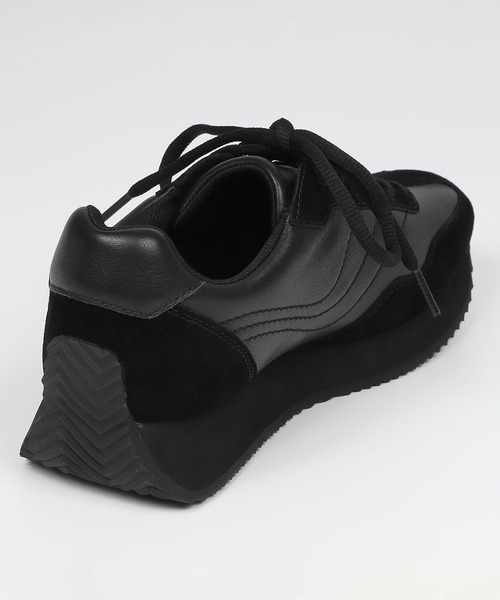 BARCLAY(バークレー)の「BARCLAY(バークレー)ボリュームソールスニーカー(スニーカー・レディース・ブラック/ホワイト・23cm/23.5cm/24.5cm/24cm/22.5cm)」の4枚目の写真
