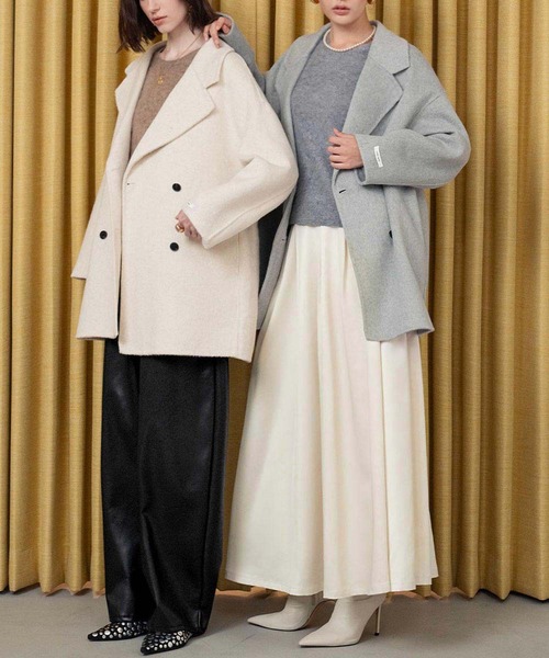 ELFRANK（エルフランク）の「【2026AW】【S～Lサイズ展開】とろみタックフレアロングスカート 洗える（スカート・レディース・オフホワイト/ブラック・S/L/M）」の15枚目の写真