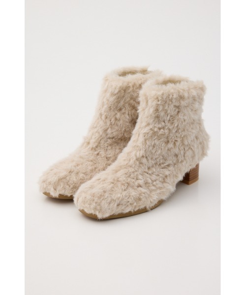 LAGUA GEM（ラグアジェム）の「FAUX FUR SHORT ブーツ（ブーツ・レディース・ブラック/アイボリー・SMALL/MEDIUM/LARGE）」の7枚目の写真