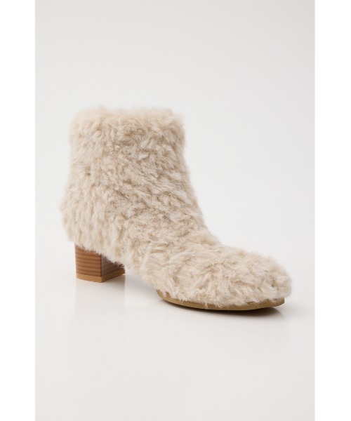 LAGUA GEM（ラグアジェム）の「FAUX FUR SHORT ブーツ（ブーツ・レディース・ブラック/アイボリー・SMALL/MEDIUM/LARGE）」の10枚目の写真