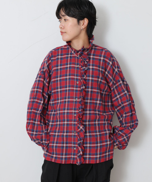 JOURNAL STANDARD LUXE(ジャーナルスタンダード ラックス)の「チェック フリルブラウス(シャツ/ブラウス・レディース・レッド/ホワイト・FREE)」の18枚目の写真