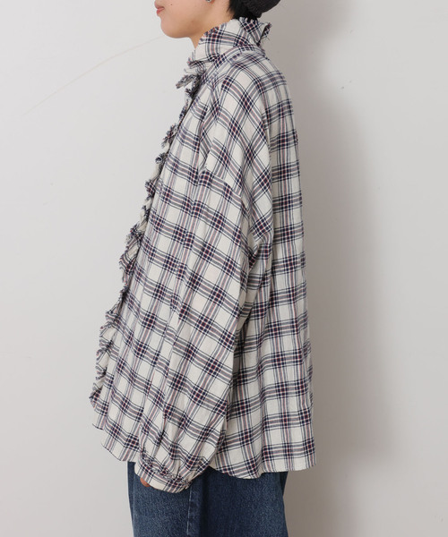 JOURNAL STANDARD LUXE(ジャーナルスタンダード ラックス)の「チェック フリルブラウス(シャツ/ブラウス・レディース・レッド/ホワイト・FREE)」の12枚目の写真