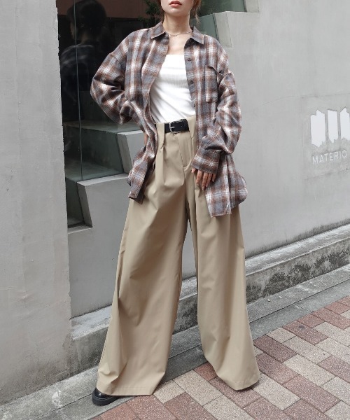 CORNERS（コーナーズ）の「ネルチェックオーバーシャツ（シャツ/ブラウス・レディース・ブルー/ブラック/ブラウン・M）」の11枚目の写真