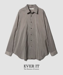 ESTNATION / エッセンシャル シルクストライプシャツ<EVER IT>