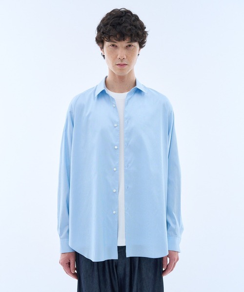 ESTNATION（エストネーション）の「ESTNATION / エッセンシャル シルクストライプシャツ＜EVER IT＞（シャツ/ブラウス・メンズ・キナリ/ブルーグラス/ブルー系その他/チョコ・MEDIUM/X-LARGE/LARGE）」の19枚目の写真