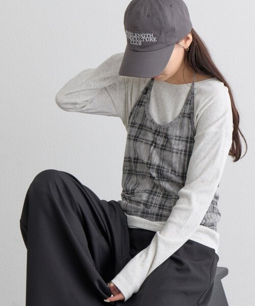 COLONY 2139（コロニートゥーワンスリーナイン）の「PIKO企画/一部WEB限定 アソートホルターネックキャミソール&Tシャツ（Tシャツ/カットソー・レディース・グレー/アイボリー/ブラック/ネイビー・FREE）」の2枚目の写真