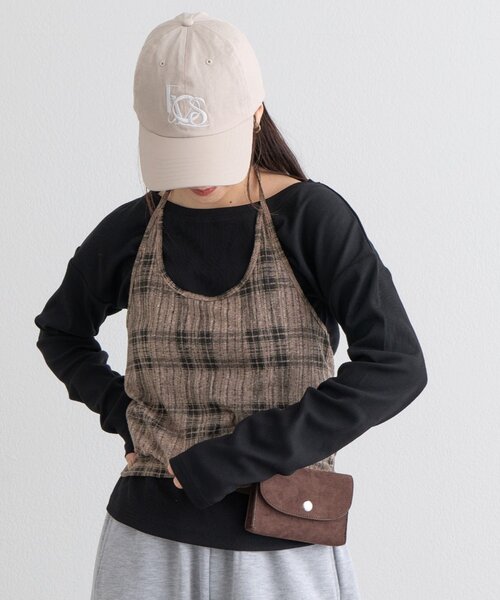 COLONY 2139（コロニートゥーワンスリーナイン）の「PIKO企画/一部WEB限定 アソートホルターネックキャミソール&Tシャツ（Tシャツ/カットソー・レディース・グレー/アイボリー/ブラック/ネイビー・FREE）」の3枚目の写真