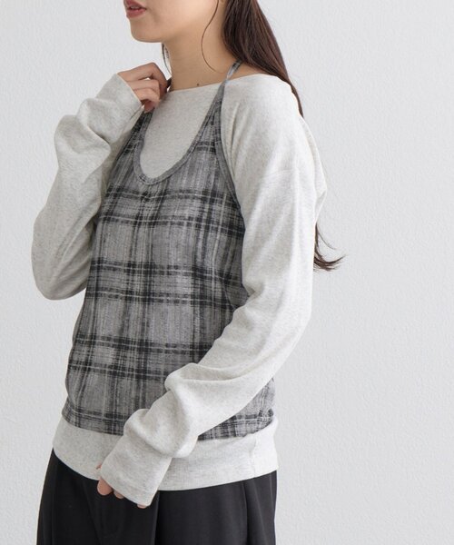 COLONY 2139（コロニートゥーワンスリーナイン）の「PIKO企画/一部WEB限定 アソートホルターネックキャミソール&Tシャツ（Tシャツ/カットソー・レディース・グレー/アイボリー/ブラック/ネイビー・FREE）」の14枚目の写真