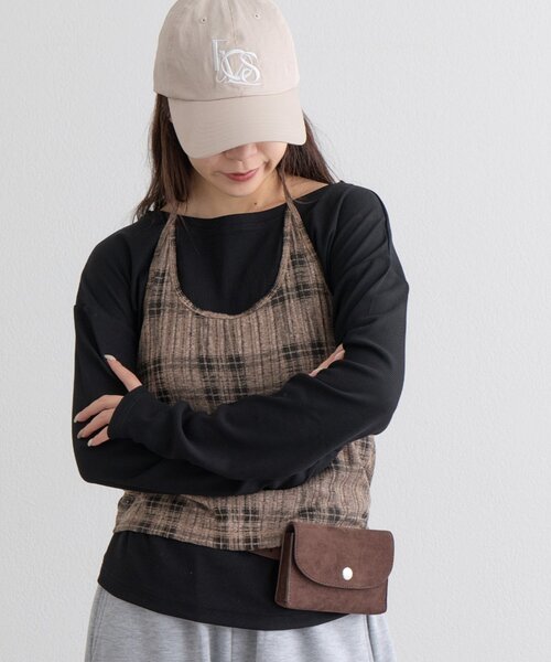 COLONY 2139（コロニートゥーワンスリーナイン）の「PIKO企画/一部WEB限定 アソートホルターネックキャミソール&Tシャツ（Tシャツ/カットソー・レディース・グレー/アイボリー/ブラック/ネイビー・FREE）」の5枚目の写真