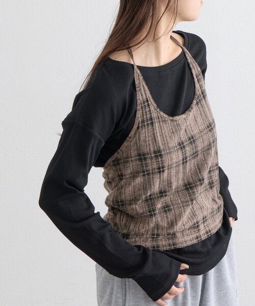 COLONY 2139（コロニートゥーワンスリーナイン）の「PIKO企画/一部WEB限定 アソートホルターネックキャミソール&Tシャツ（Tシャツ/カットソー・レディース・グレー/アイボリー/ブラック/ネイビー・FREE）」の6枚目の写真