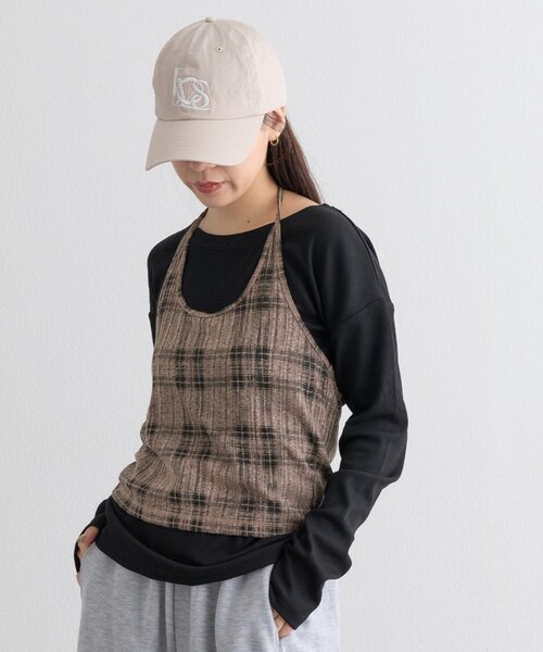 COLONY 2139（コロニートゥーワンスリーナイン）の「PIKO企画/一部WEB限定 アソートホルターネックキャミソール&Tシャツ（Tシャツ/カットソー・レディース・グレー/アイボリー/ブラック/ネイビー・FREE）」の7枚目の写真