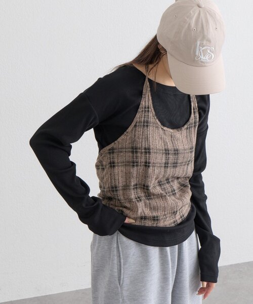 COLONY 2139（コロニートゥーワンスリーナイン）の「PIKO企画/一部WEB限定 アソートホルターネックキャミソール&Tシャツ（Tシャツ/カットソー・レディース・グレー/アイボリー/ブラック/ネイビー・FREE）」の9枚目の写真
