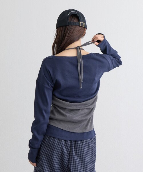 COLONY 2139（コロニートゥーワンスリーナイン）の「PIKO企画/一部WEB限定 アソートホルターネックキャミソール&Tシャツ（Tシャツ/カットソー・レディース・グレー/アイボリー/ブラック/ネイビー・FREE）」の22枚目の写真