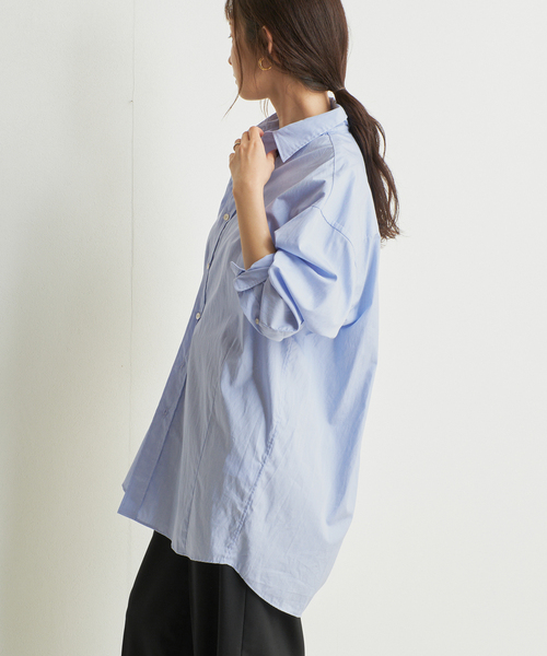 plage（プラージュ）の「Wide Tunic シャツ（シャツ/ブラウス・レディース・マルチ/レッド/サックスブルー・FREE）」の6枚目の写真