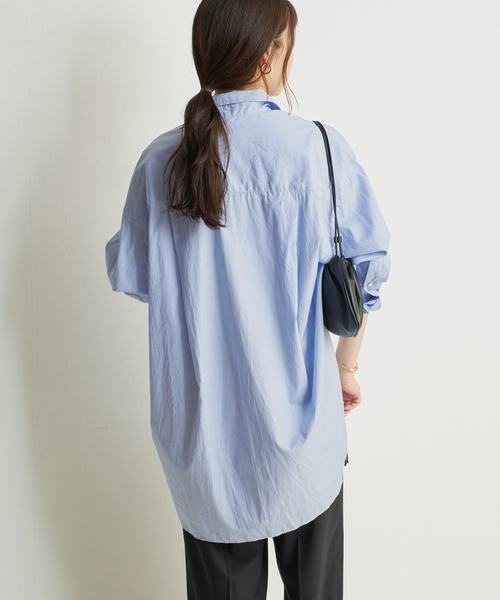 plage（プラージュ）の「Wide Tunic シャツ（シャツ/ブラウス・レディース・マルチ/レッド/サックスブルー・FREE）」の7枚目の写真