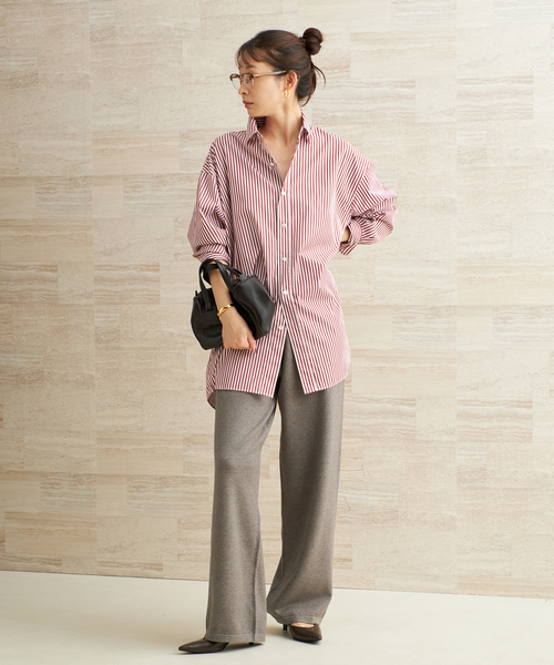 plage（プラージュ）の「Wide Tunic シャツ（シャツ/ブラウス・レディース・マルチ/レッド/サックスブルー・FREE）」の8枚目の写真