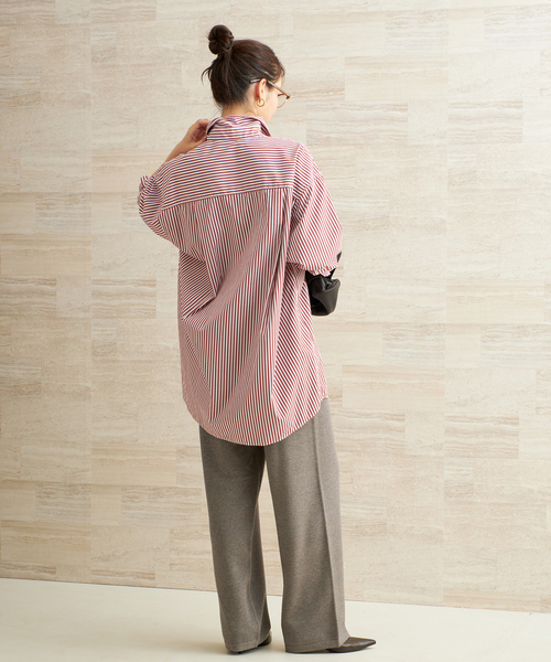 plage（プラージュ）の「Wide Tunic シャツ（シャツ/ブラウス・レディース・マルチ/レッド/サックスブルー・FREE）」の10枚目の写真