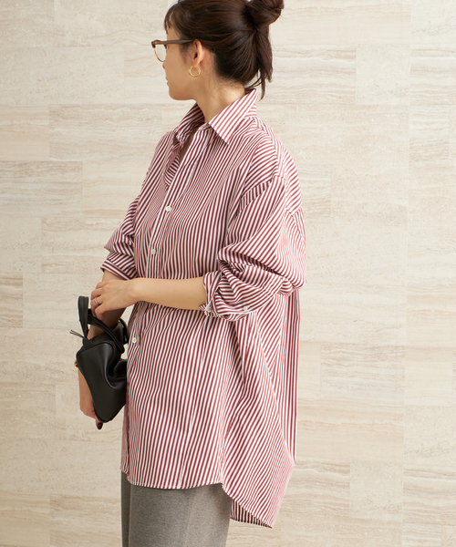 plage（プラージュ）の「Wide Tunic シャツ（シャツ/ブラウス・レディース・マルチ/レッド/サックスブルー・FREE）」の14枚目の写真