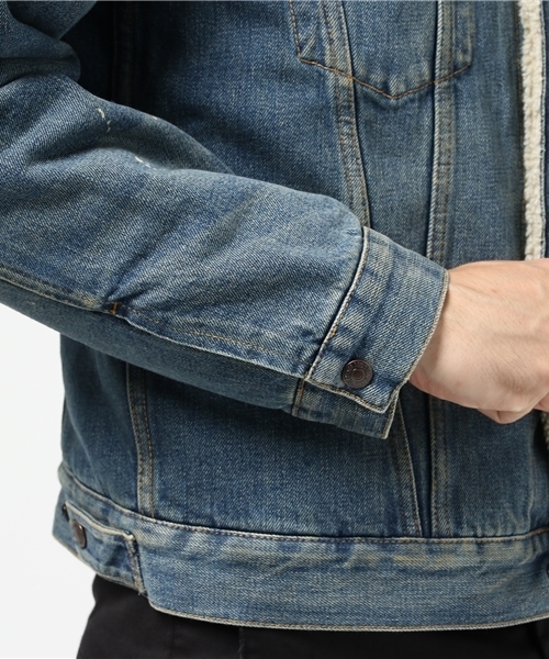 LEVI'S VINTAGE CLOTHING（リーバイスビンテージクロージング）の「LEVI'S(R) VINTAGE CLOTHING -1967- ボアデニムジャケット ダークインディゴブルー TYPE III シェルパ（デニムジャケット・メンズ・ダークインディゴブルー・SMALL/X-SMALL/LARGE/MEDIUM）」の9枚目の写真