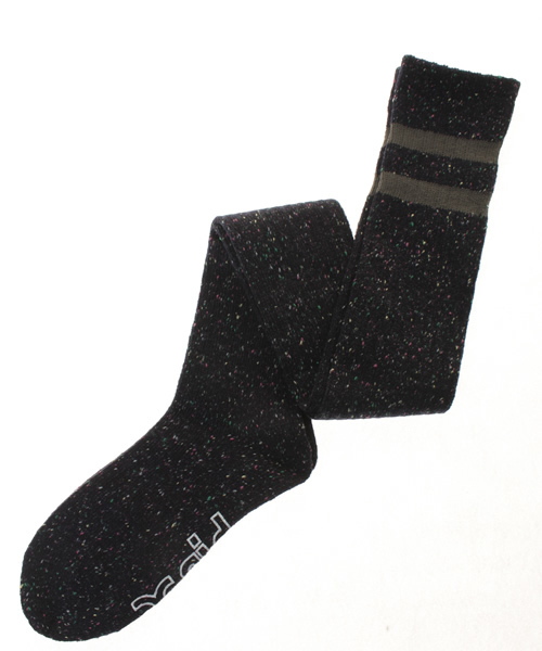 X-girl（エックスガール）の「KNEE SOCKS（ソックス/靴下・レディース・アッシュグレー/ネイビー・ONE SIZE）」の2枚目の写真