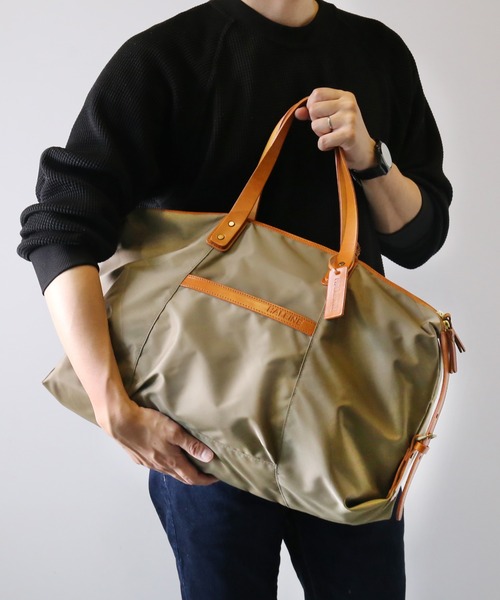 HALEINE（アレンヌ）の「ナイロンボストンバッグ（ボストンバッグ・メンズ・ネイビー/ダークブラウン/ライム/レッド/ブラック/モカ/グレー・FREE）」の18枚目の写真