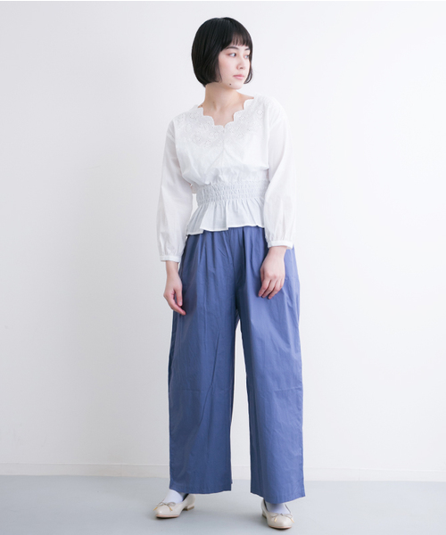 MERLOT(メルロー)の「コットンVネックレースブラウス587-5527(シャツ/ブラウス・レディース・ベージュ/オレンジ/ホワイト・FREE)」の11枚目の写真