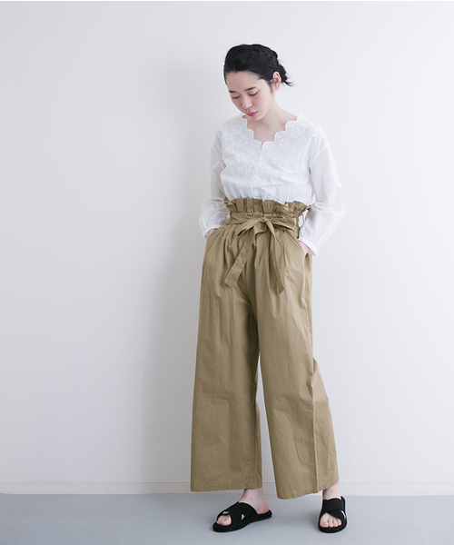 MERLOT(メルロー)の「コットンVネックレースブラウス587-5527(シャツ/ブラウス・レディース・ベージュ/オレンジ/ホワイト・FREE)」の15枚目の写真