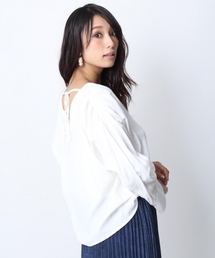 Andemiu | スソタックバックリボンロングスリーブブラウス748747(シャツ/ブラウス)