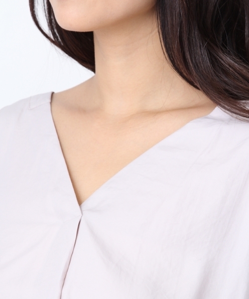 Andemiu（アンデミュウ）の「スソタックバックリボンロングスリーブブラウス748747（シャツ/ブラウス・レディース・ライトグレー/キャメル/ピンク/ホワイト・FREE）」の12枚目の写真