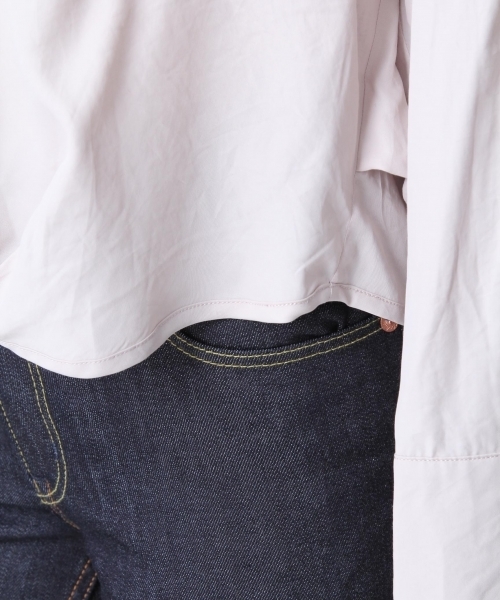 Andemiu（アンデミュウ）の「スソタックバックリボンロングスリーブブラウス748747（シャツ/ブラウス・レディース・ライトグレー/キャメル/ピンク/ホワイト・FREE）」の14枚目の写真