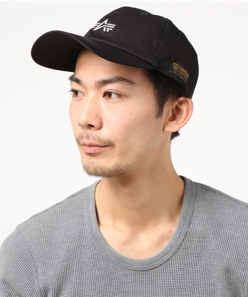 Alpha Industries(アルファインダストリーズ)の「【ALPHA】カーブバイザーツイルローキャップ(キャップ・メンズ・ブラック/カーキ/ネイビー・FREE)」の9枚目の写真