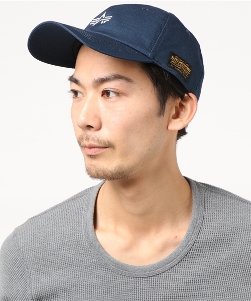 Alpha Industries(アルファインダストリーズ)の「【ALPHA】カーブバイザーツイルローキャップ(キャップ・メンズ・ブラック/カーキ/ネイビー・FREE)」の1枚目の写真