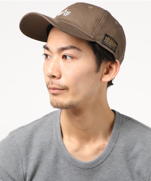 Alpha Industries(アルファインダストリーズ)の「【ALPHA】カーブバイザーツイルローキャップ(キャップ・メンズ・ブラック/カーキ/ネイビー・FREE)」の3枚目の写真