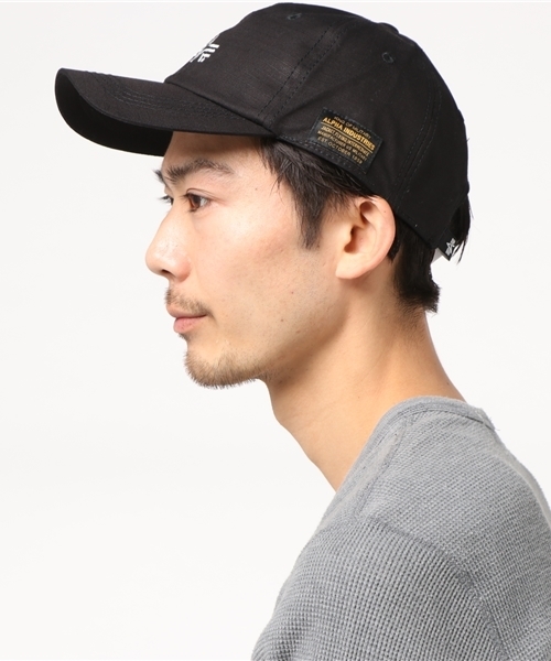 Alpha Industries(アルファインダストリーズ)の「【ALPHA】カーブバイザーツイルローキャップ(キャップ・メンズ・ブラック/カーキ/ネイビー・FREE)」の4枚目の写真