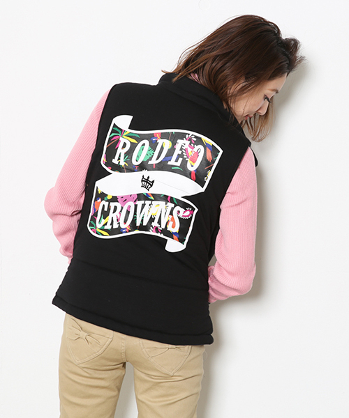 Rodeo Crowns Wide Bowl ロデオクラウンズワイドボウル の リバーシブル リボンロゴ ベスト ベスト Wear