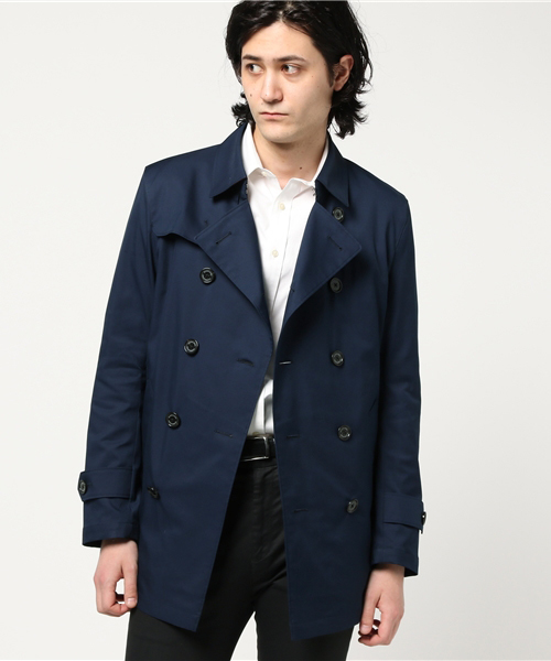 BLACK LABEL CRESTBRIDGE（ブラックレーベル・クレストブリッジ）の「SOLOTEX ライトギャバジンショートトレンチ（トレンチコート・メンズ・ネイビー/ベージュ・L/M）」の5枚目の写真