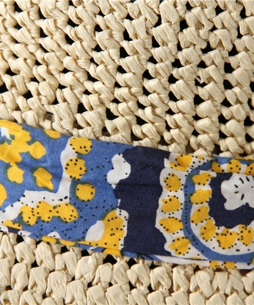 チャイハネ（チャイハネ）の「【チャイハネ】エスニックリボンペーパーハット（ハット・レディース・ブラウン/オフホワイト/ブルー・FREE）」の6枚目の写真