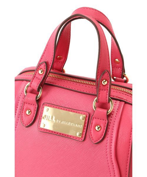 JILL by JILL STUART（ジルバイジルスチュアート）の「PLATE BOSTON BAG（ボストンバッグ・レディース・ブラック/ピンク/ピンク系その他・ﾌﾘ-）」の10枚目の写真